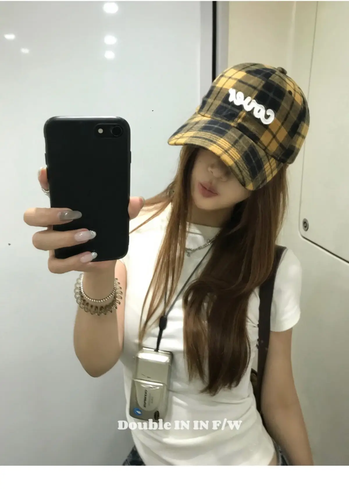 Double I Korean Version Plaid Cap Women Soft Top Duckbill Cap — feature 23