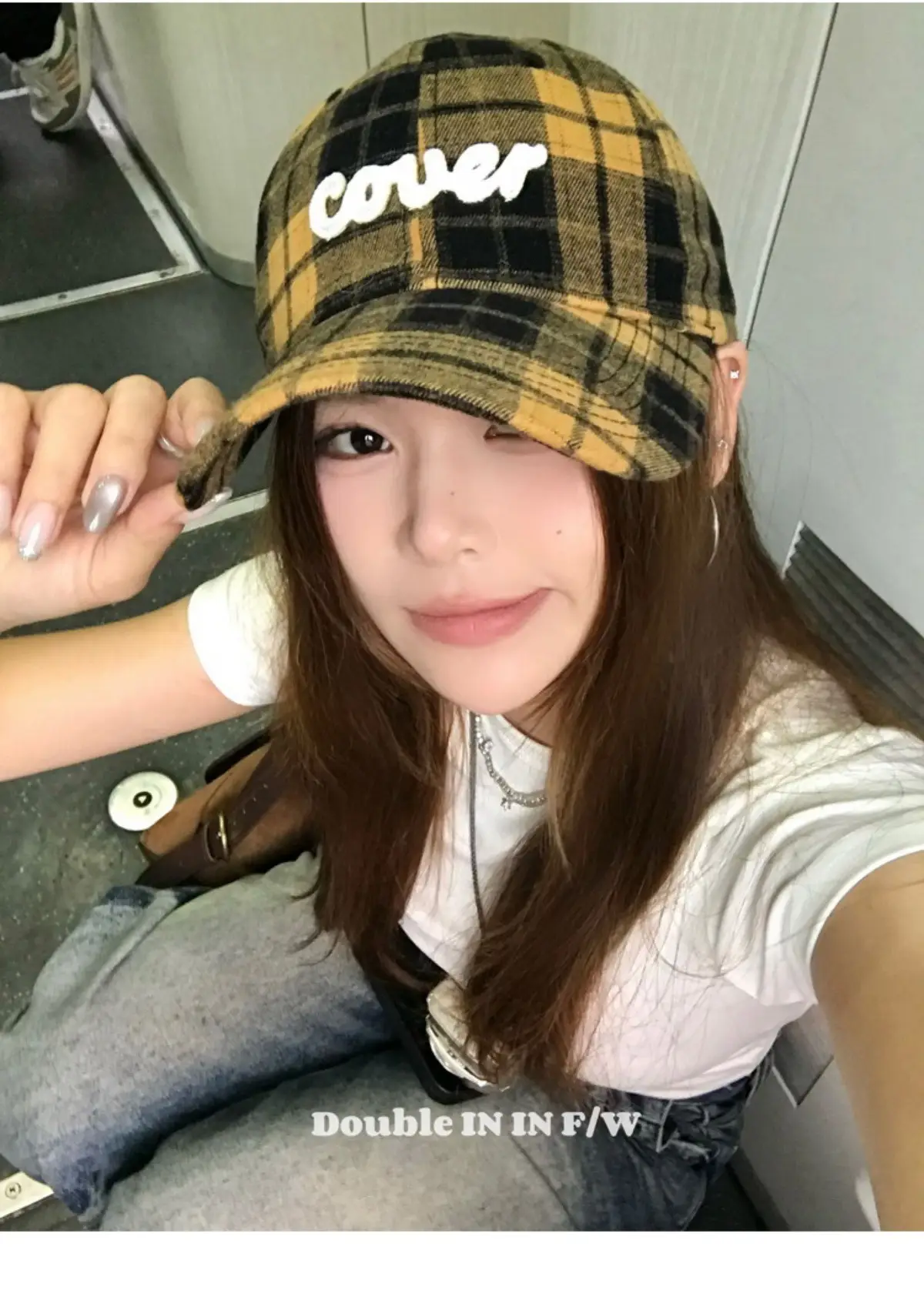 Double I Korean Version Plaid Cap Women Soft Top Duckbill Cap — feature 24