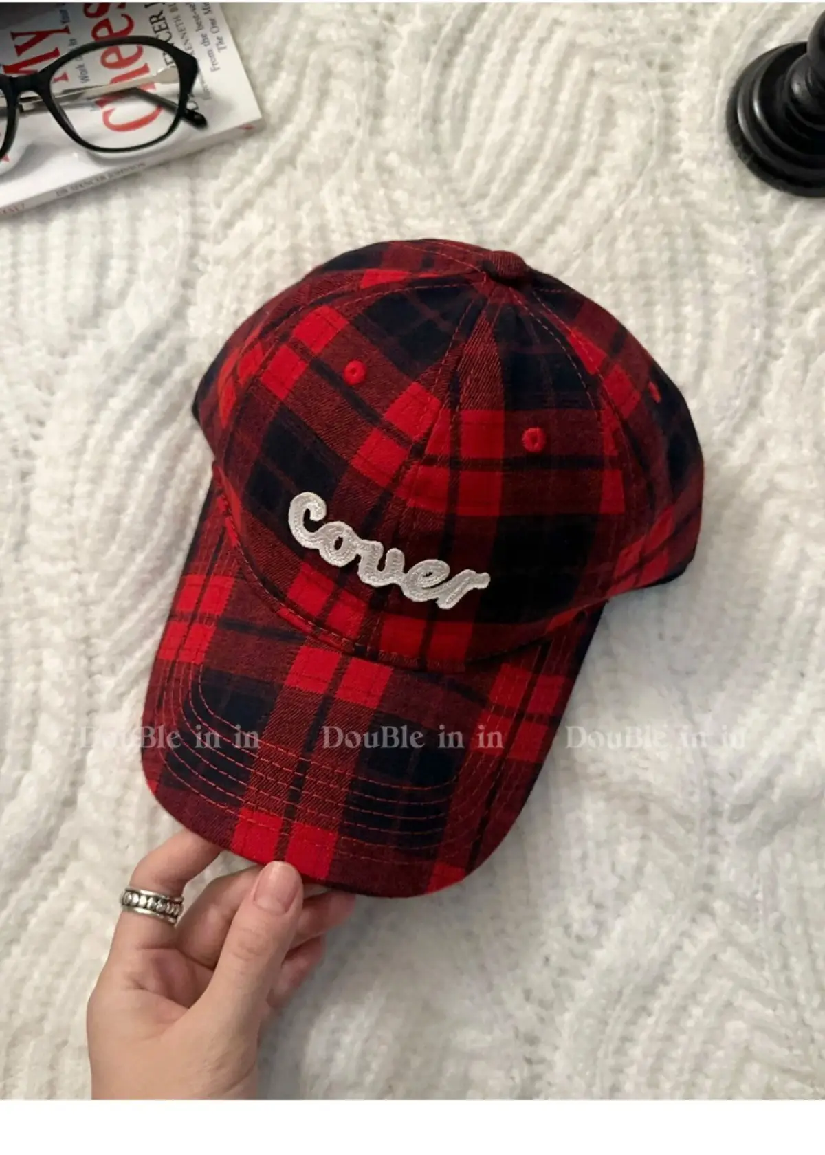 Double I Korean Version Plaid Cap Women Soft Top Duckbill Cap — feature 26