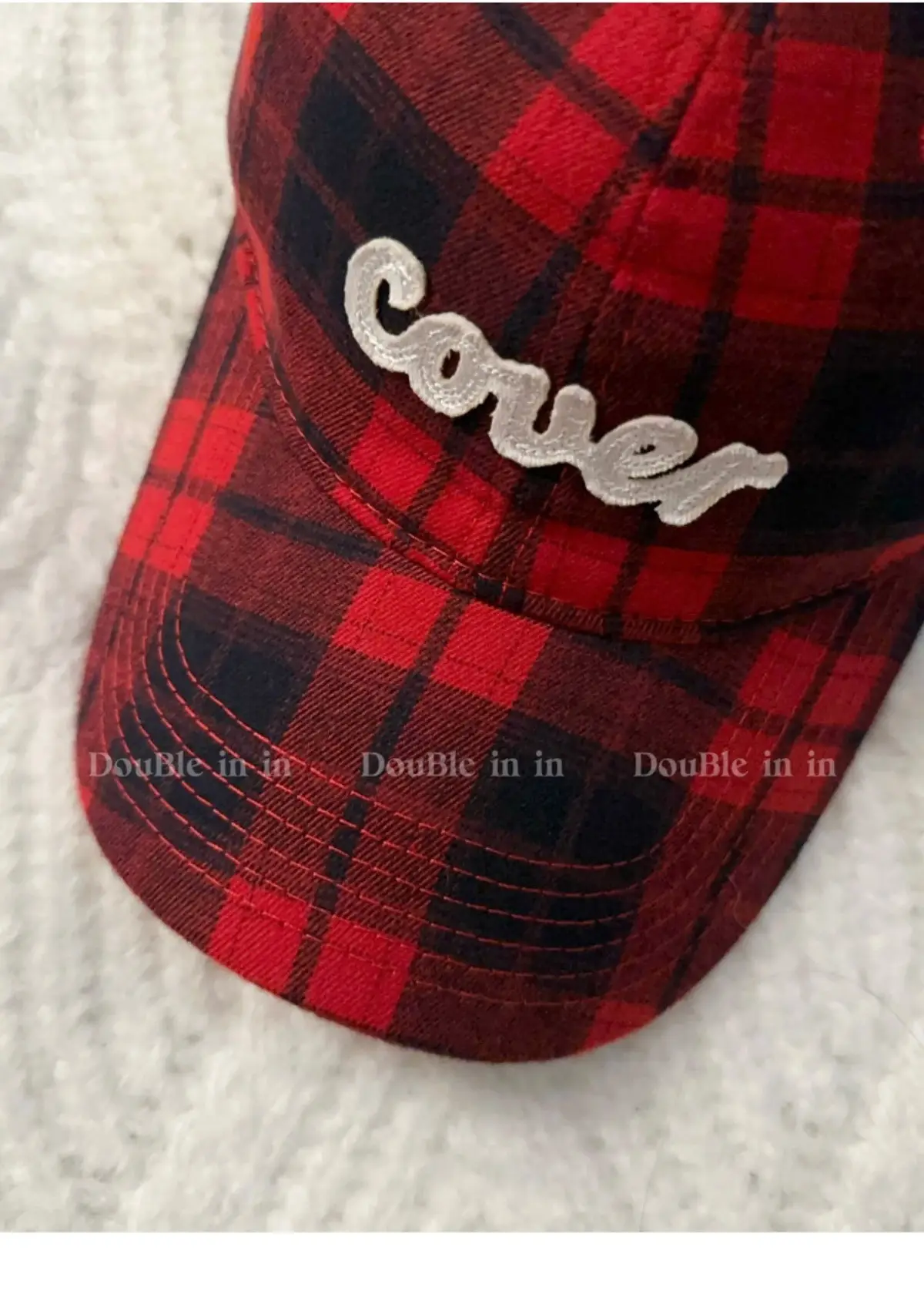 Double I Korean Version Plaid Cap Women Soft Top Duckbill Cap — feature 29
