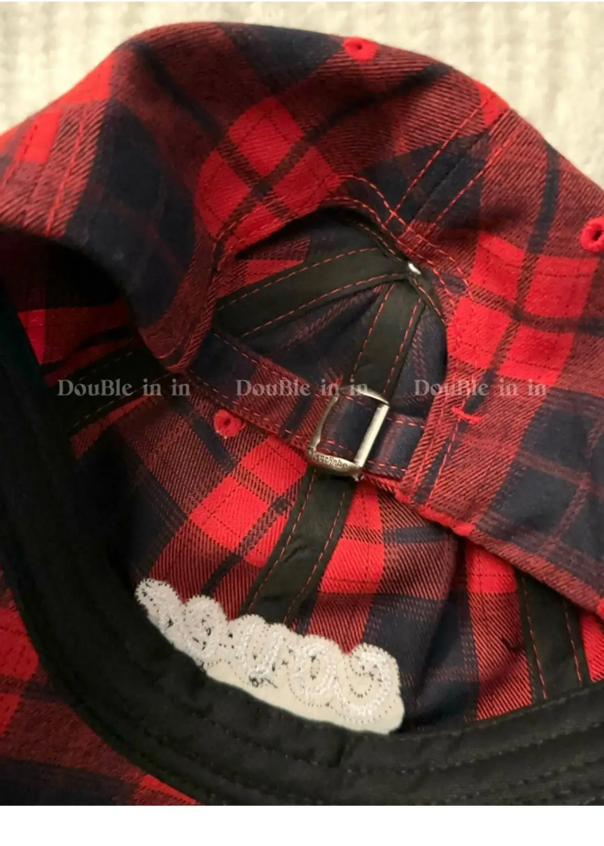Double I Korean Version Plaid Cap Women Soft Top Duckbill Cap — feature 30