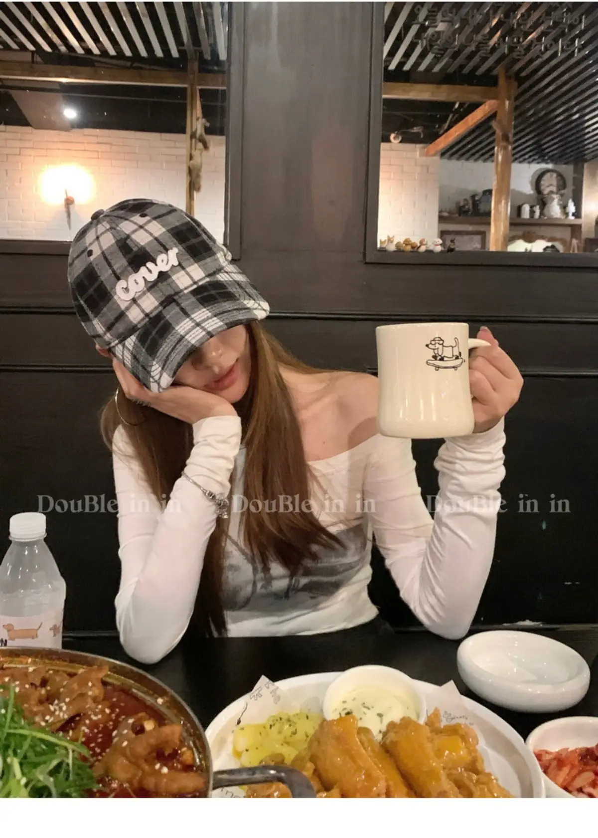 Double I Korean Version Plaid Cap Women Soft Top Duckbill Cap — feature 5