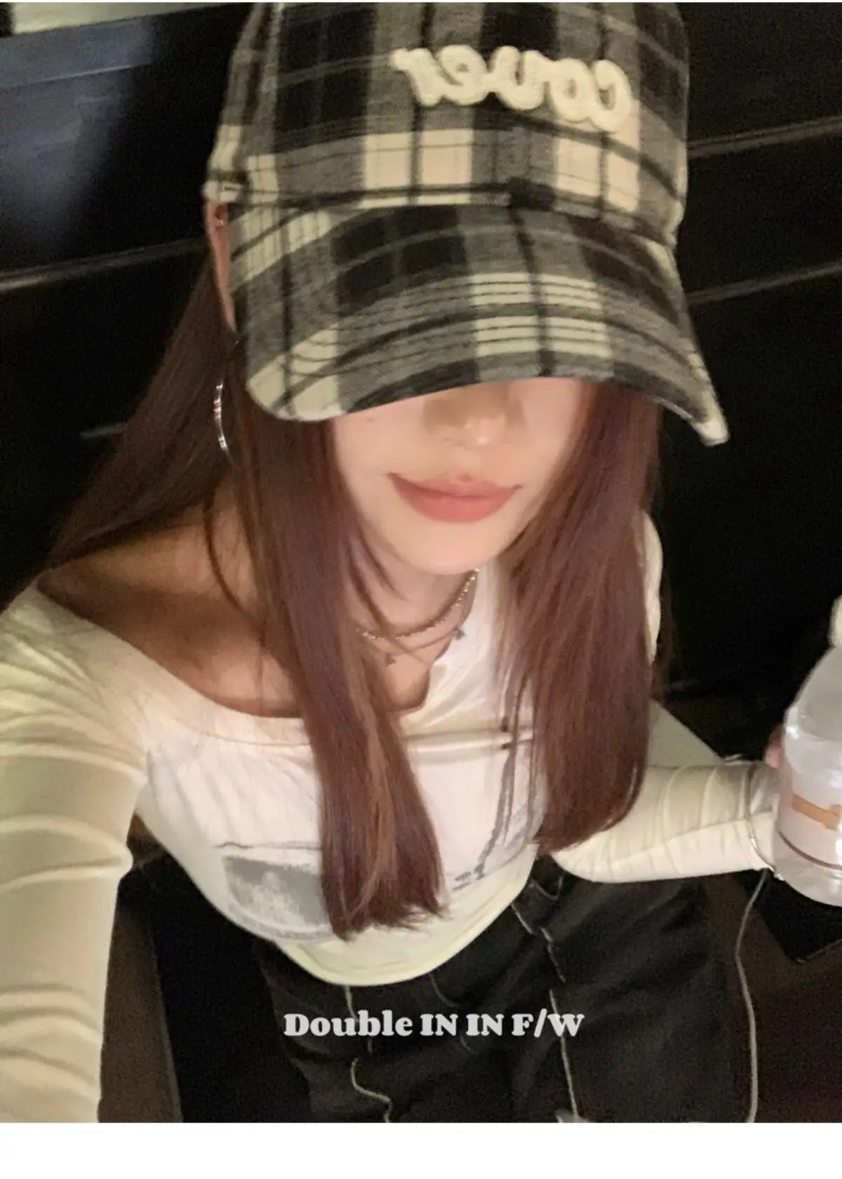 Double I Korean Version Plaid Cap Women Soft Top Duckbill Cap — feature 9
