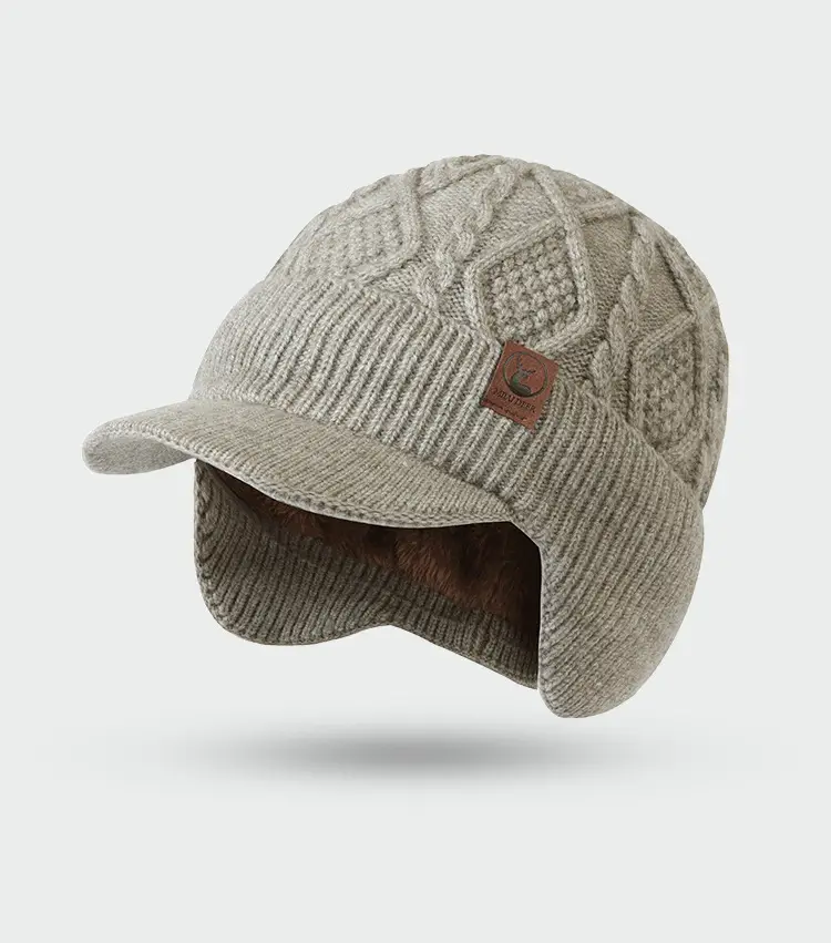 Men's Winter Warm Ear Protection Knitted Hat — feature 12