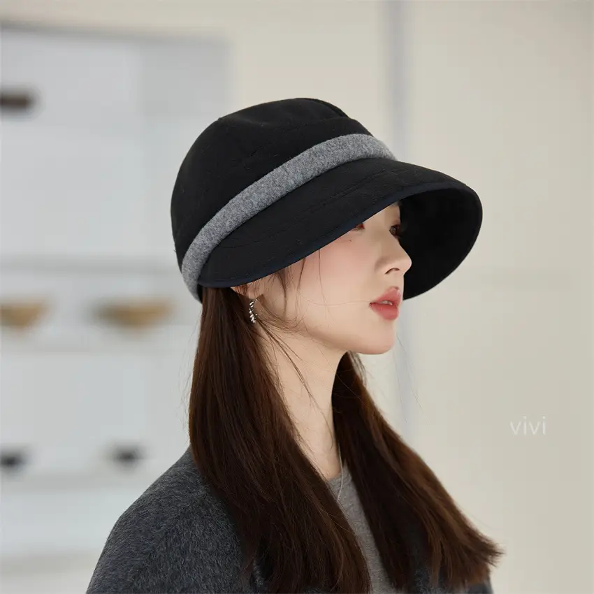Women Wool Peaked Cap Windproof Warm Winter Hat - Image 6