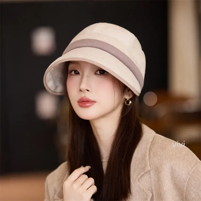 Women Wool Peaked Cap Windproof Warm Winter Hat — feature 7