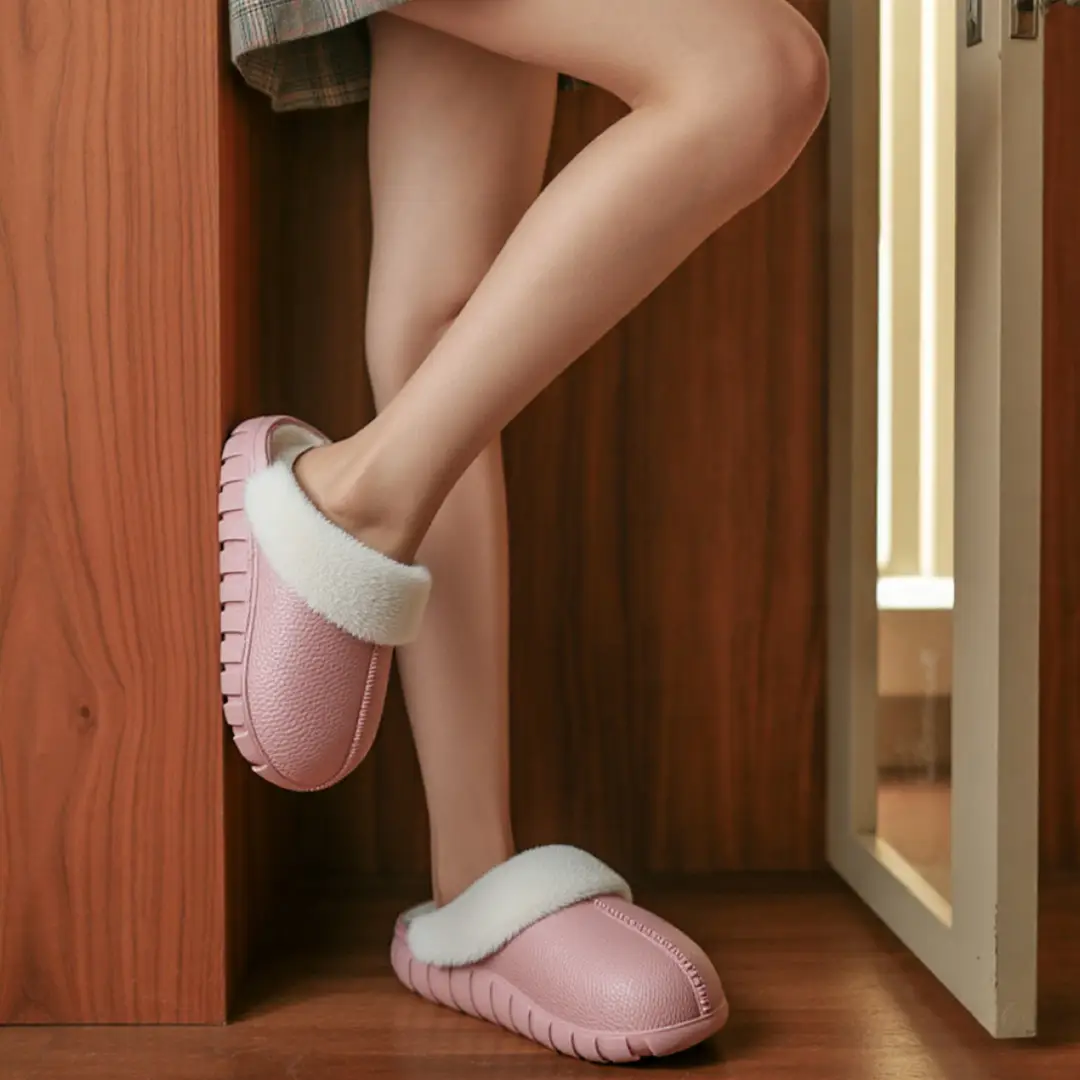 2025 New Baotou Waterproof Plush Cotton Slippers Indoor Home Warm Thickened Non-Slip Plush Cotton Slippers - Image 8