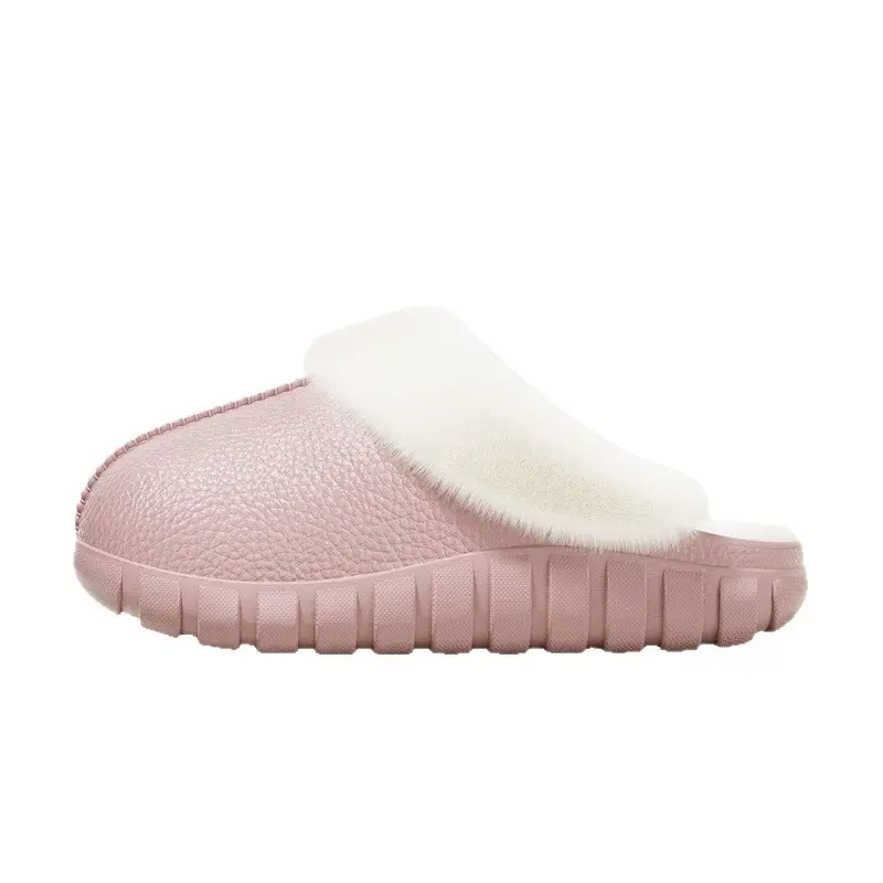 2025 New Baotou Waterproof Plush Cotton Slippers Indoor Home Warm Thickened Non-Slip Plush Cotton Slippers - Image 12