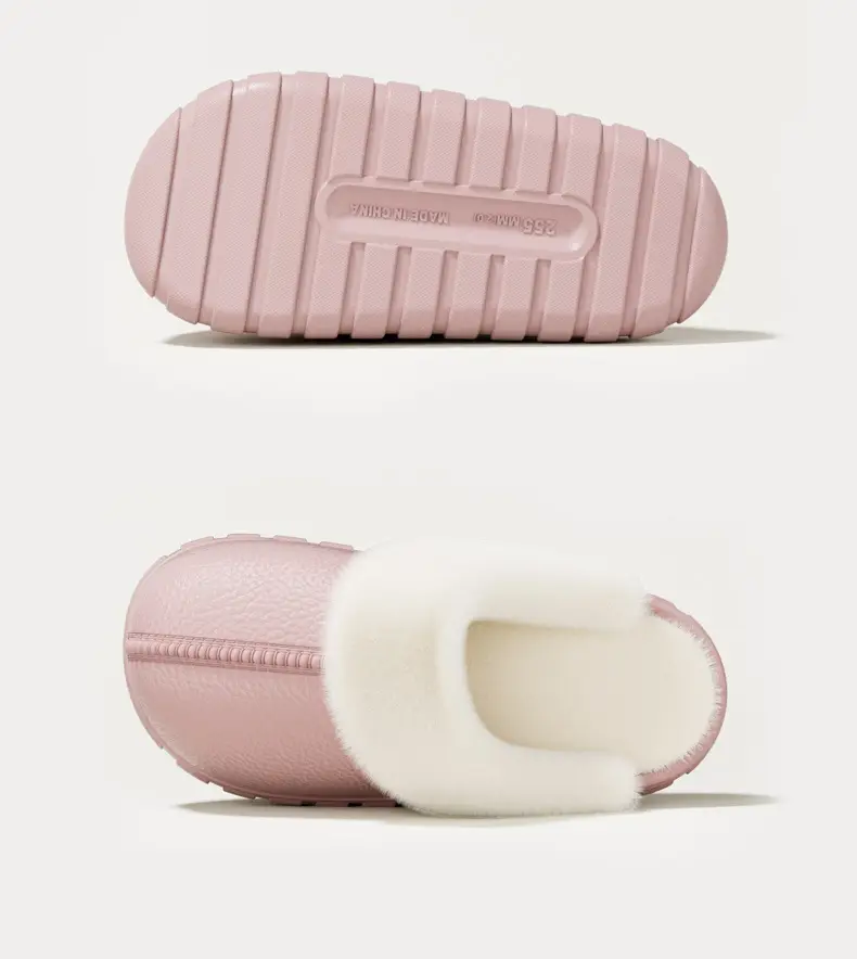 2025 New Baotou Waterproof Plush Cotton Slippers Indoor Home Warm Thickened Non-Slip Plush Cotton Slippers — feature 12