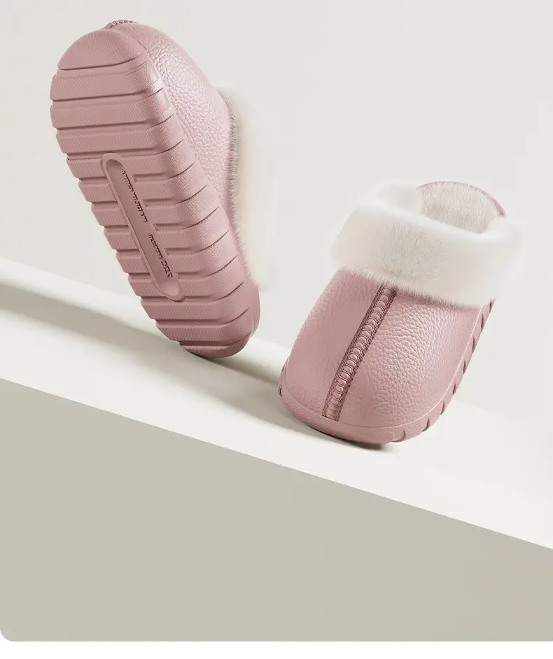 2025 New Baotou Waterproof Plush Cotton Slippers Indoor Home Warm Thickened Non-Slip Plush Cotton Slippers — feature 6