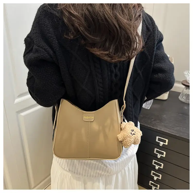 Minimalist Square Bag for Women Large Capacity Beige — feature 12