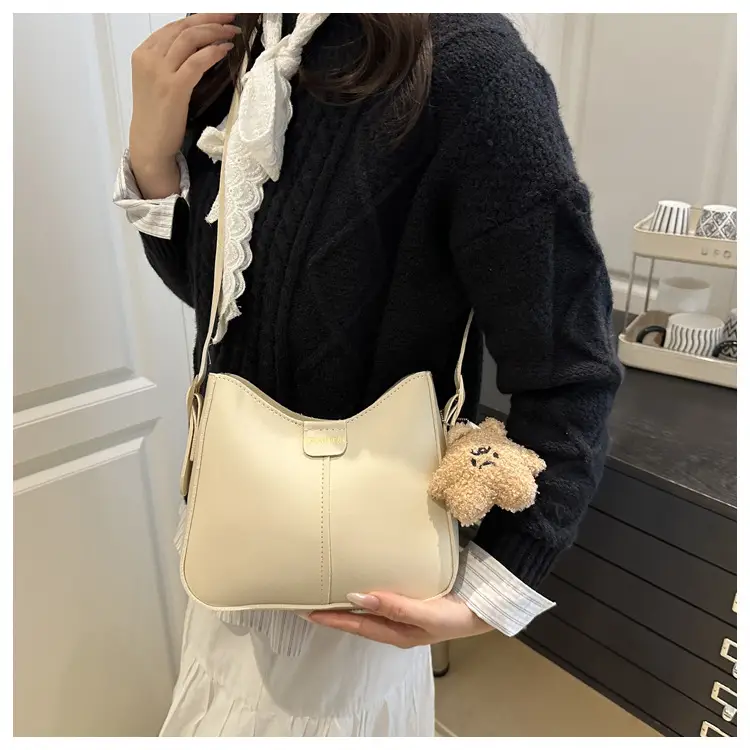Minimalist Square Bag for Women Large Capacity Beige — feature 13