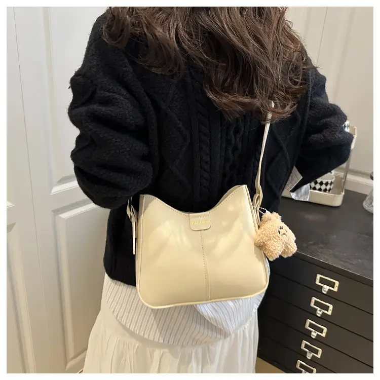 Minimalist Square Bag for Women Large Capacity Beige — feature 14