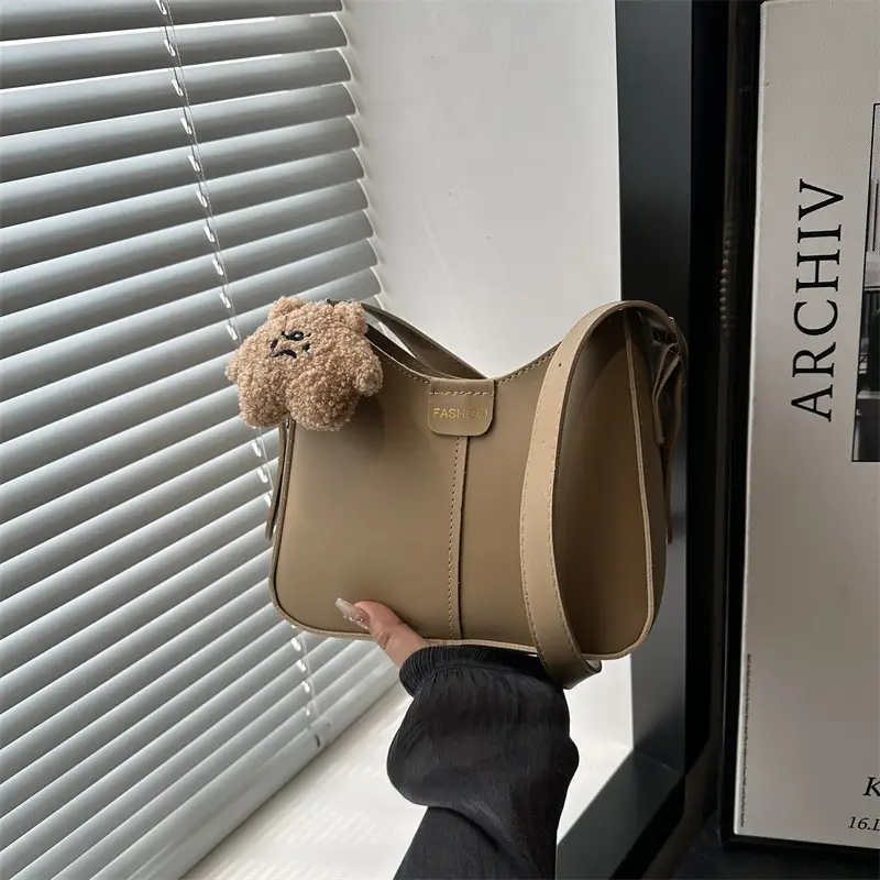 Minimalist Square Bag for Women Large Capacity Beige - Image 2