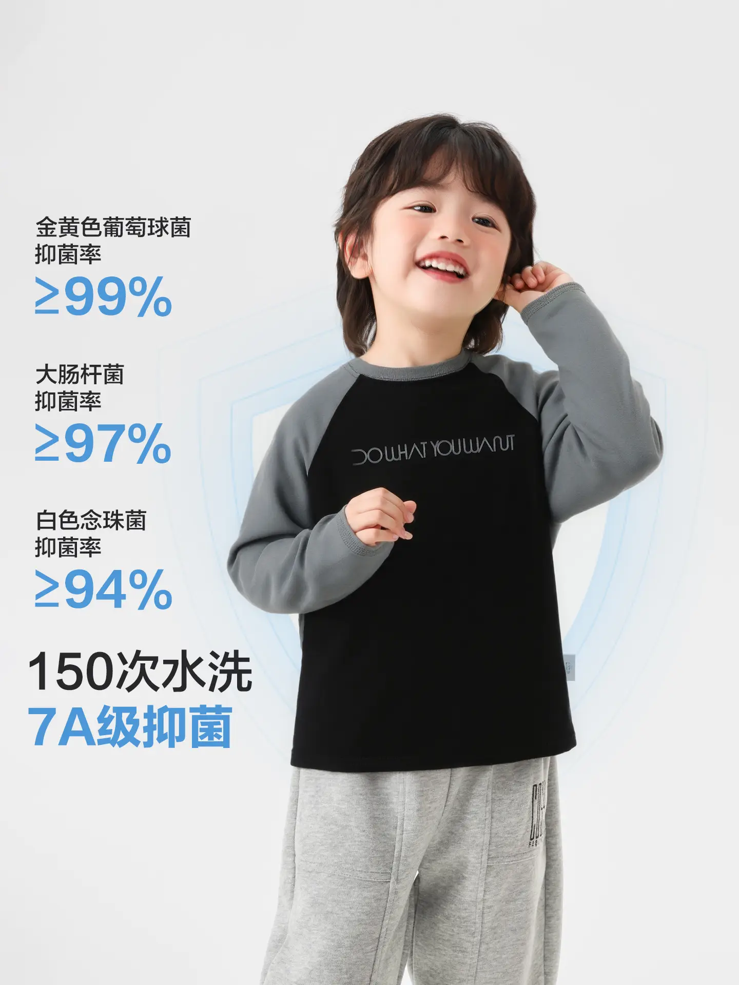 Right European Boys Cotton Raglan T-Shirt Blue Medium Large