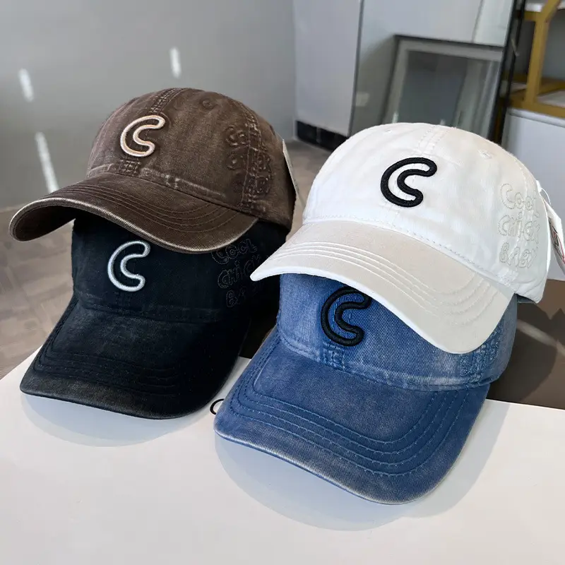 2025 Korean Style Embroidered Letter C Cap for Women - Image 8