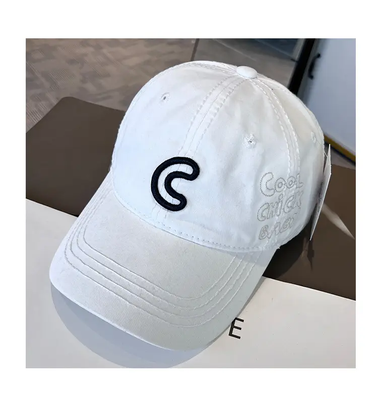 2025 Korean Style Embroidered Letter C Cap for Women — feature 10
