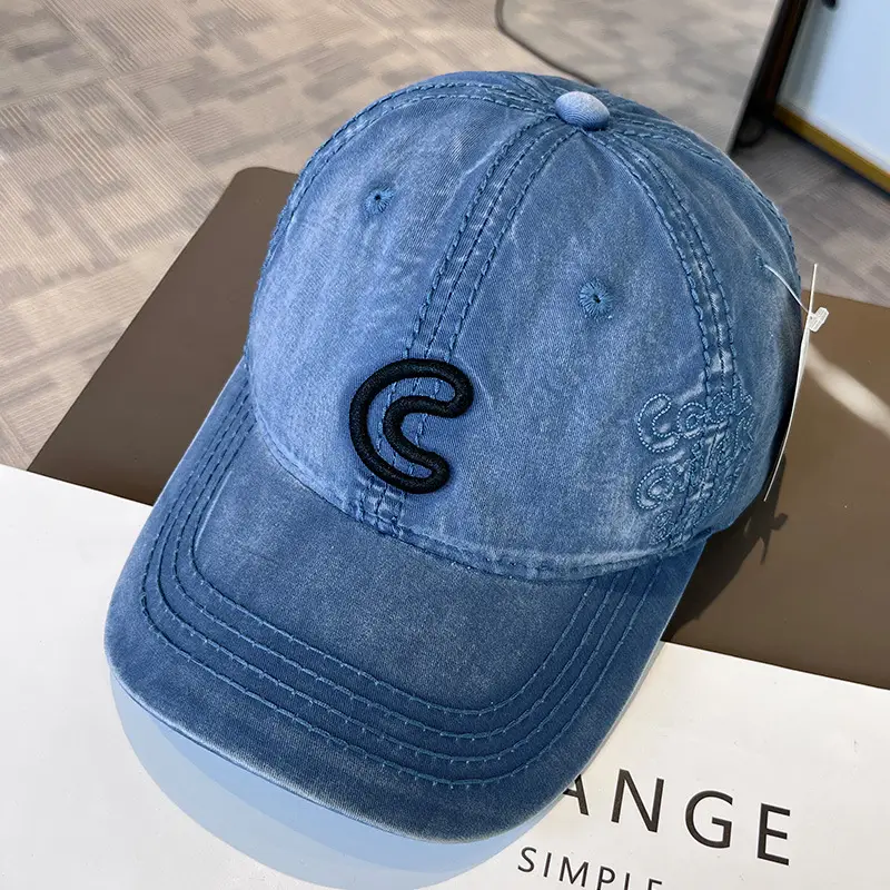 2025 Korean Style Embroidered Letter C Cap for Women - Image 2