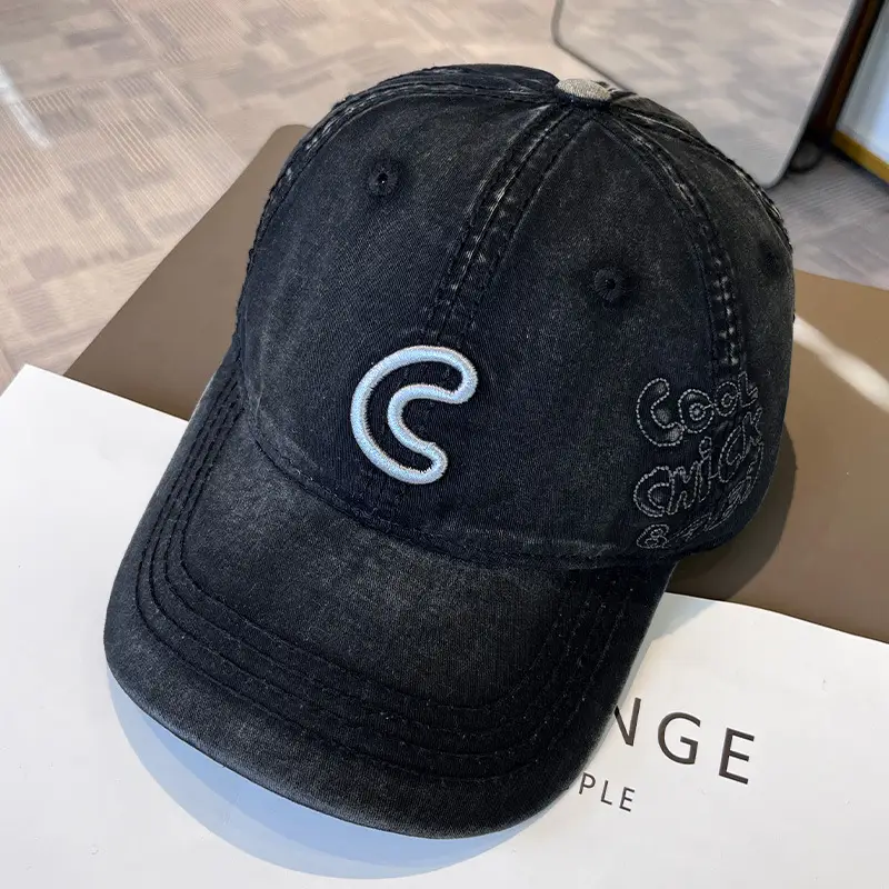 2025 Korean Style Embroidered Letter C Cap for Women - Image 3
