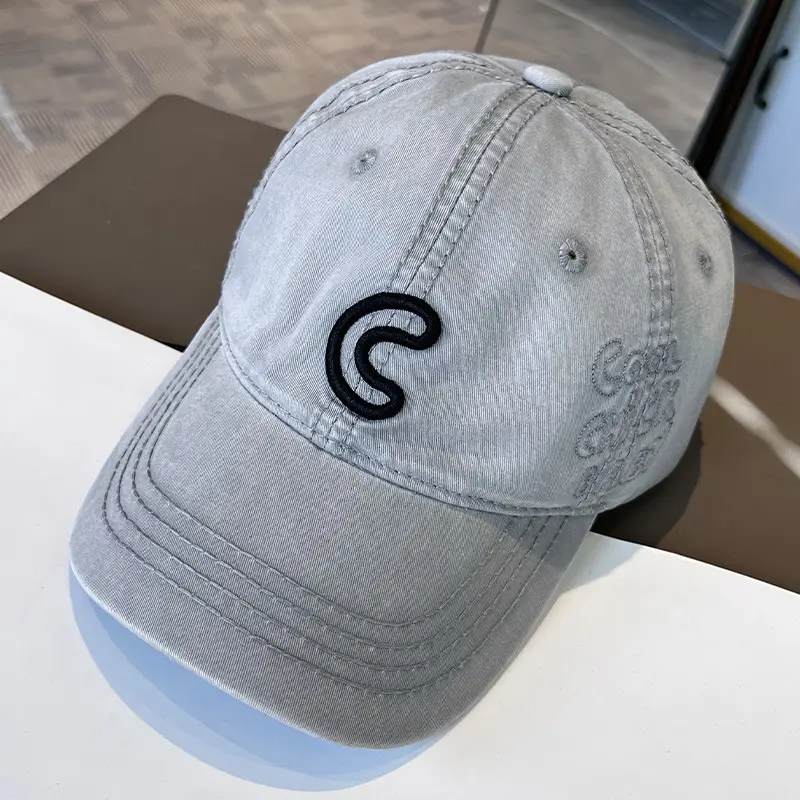 2025 Korean Style Embroidered Letter C Cap for Women - Image 7