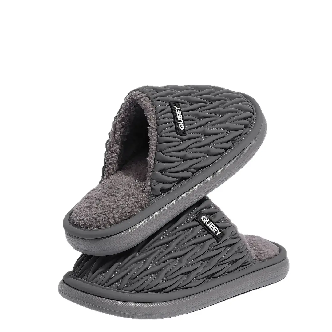 Waterproof Cotton Slippers for Men in Winter, Antibacterial, Deodorant, Warm, Non-Slip, Thick-Soled Home Use 2025 New Baotou Cotton Slippers for Women - Image 10