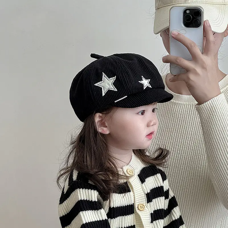 Kids Star Cap Korean Style Warm Cotton Hat - Image 7