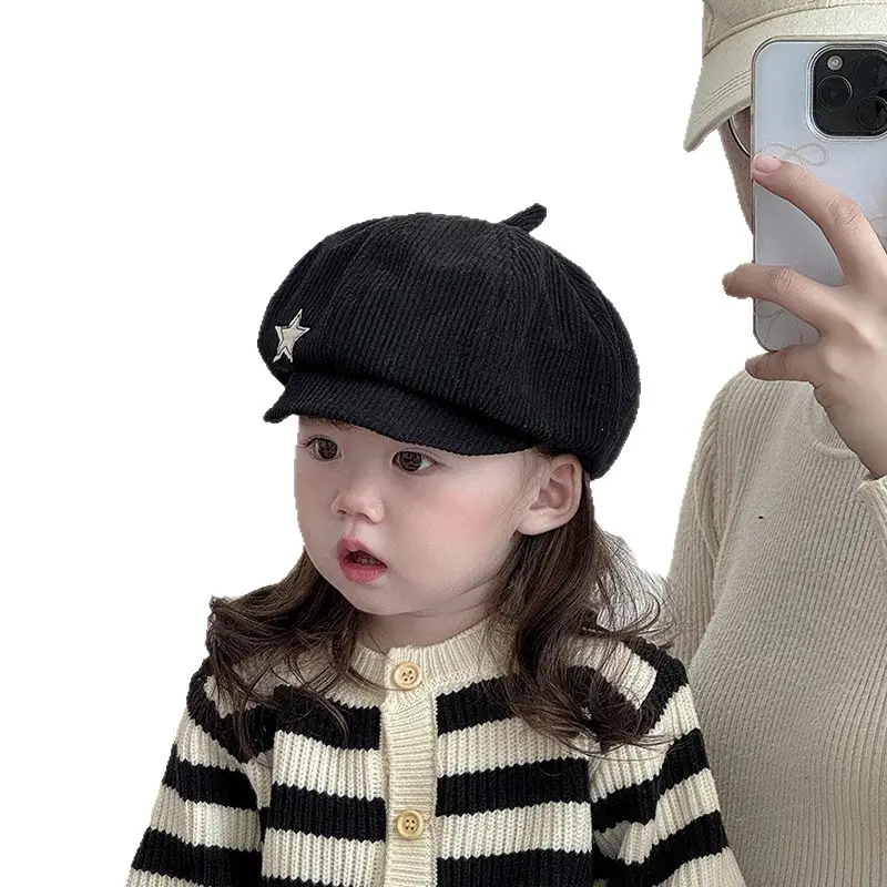 Kids Star Cap Korean Style Warm Cotton Hat - Image 8