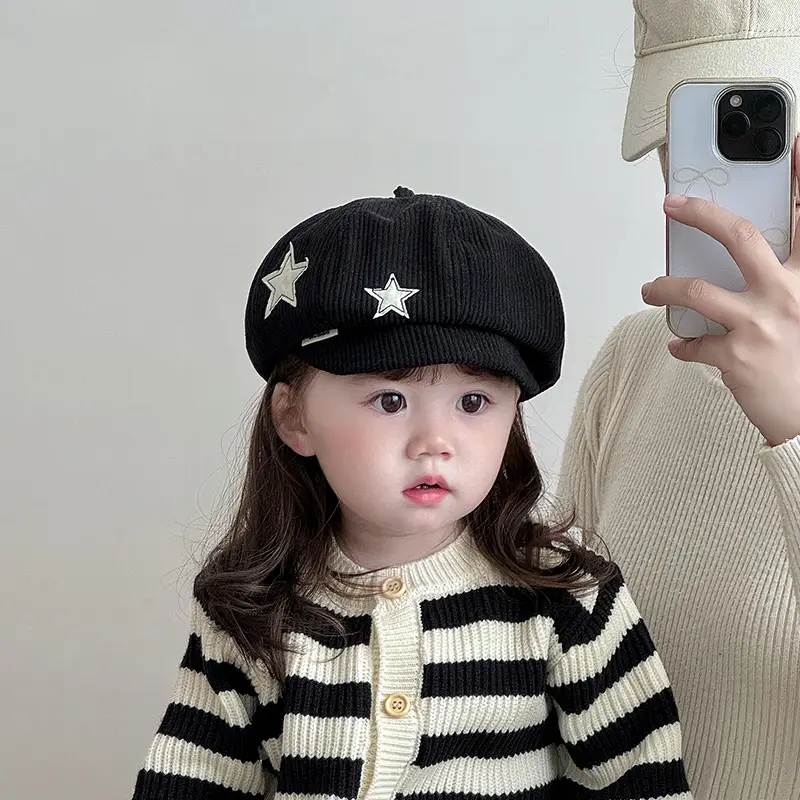 Kids Star Cap Korean Style Warm Cotton Hat — feature 1
