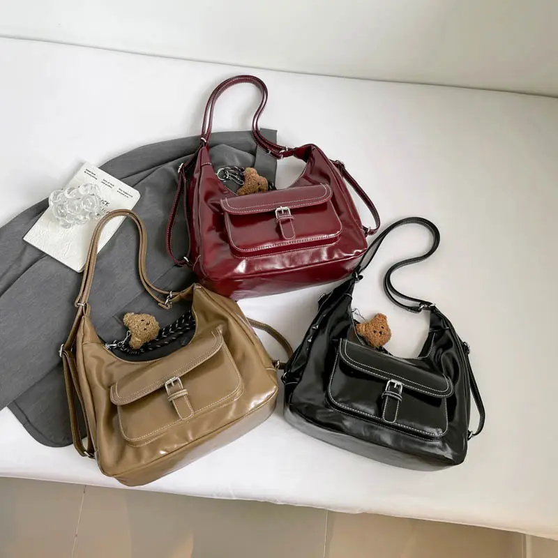 Retro Black Women's Shoulder Bag 2025 Autumn - Image 10
