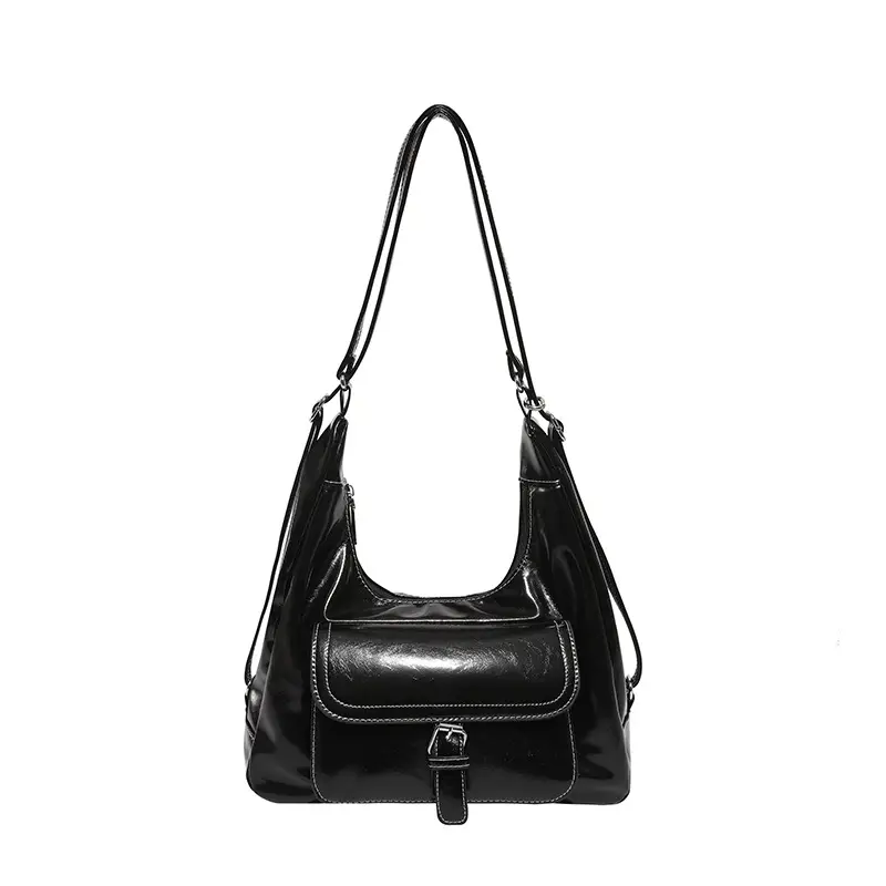 Retro Black Women's Shoulder Bag 2025 Autumn - Image 11