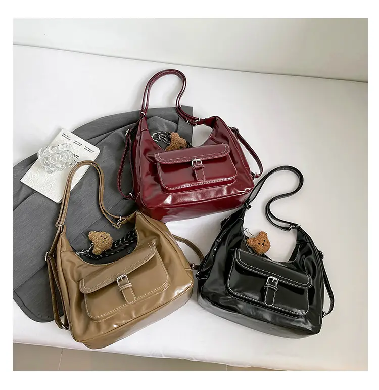 Retro Black Women's Shoulder Bag 2025 Autumn — feature 10