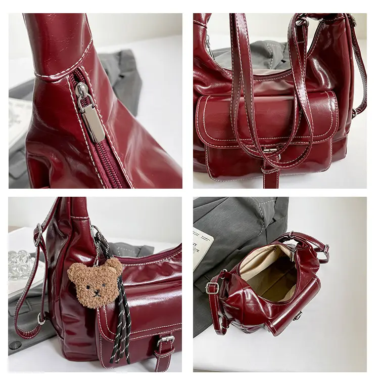 Retro Black Women's Shoulder Bag 2025 Autumn — feature 12