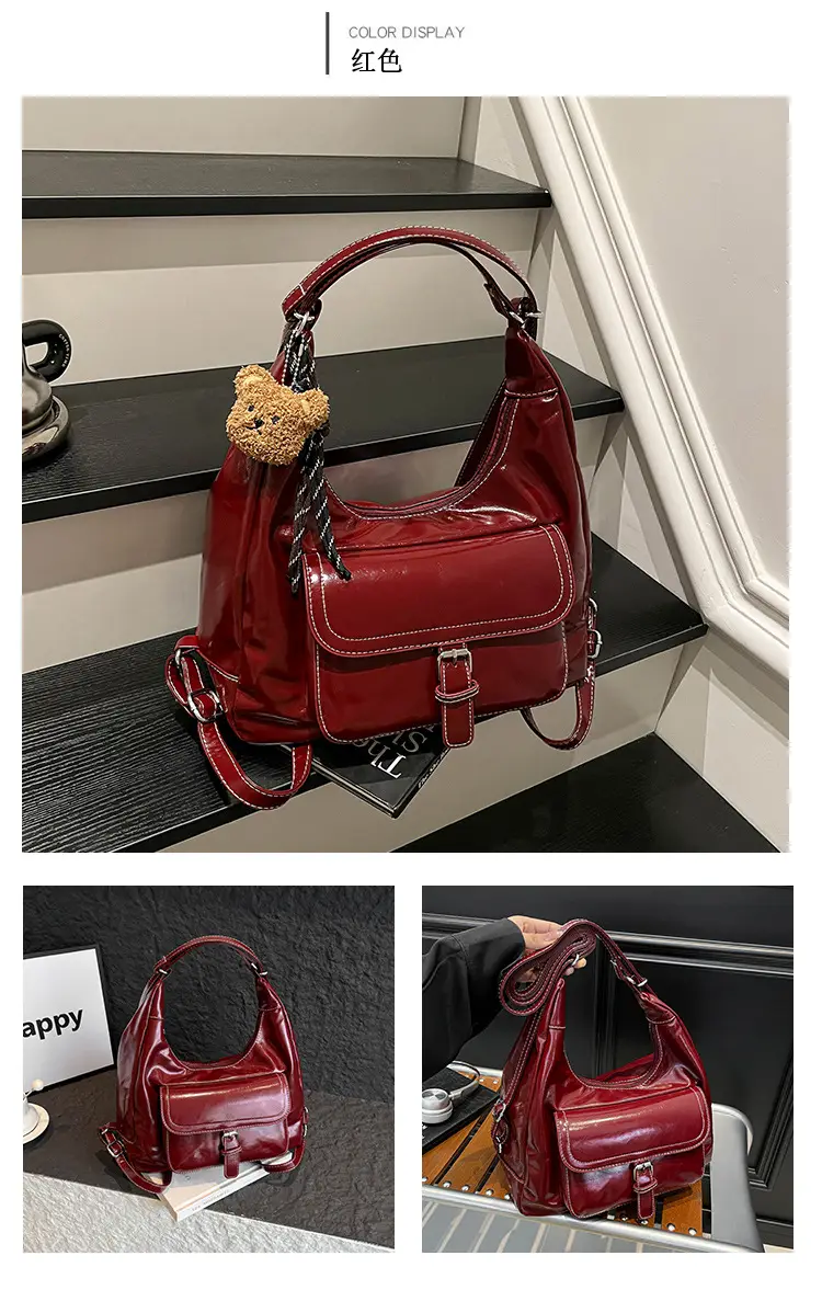 Retro Black Women's Shoulder Bag 2025 Autumn — feature 13