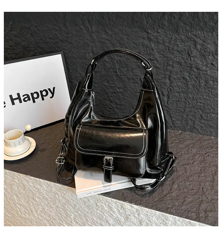 Retro Black Women's Shoulder Bag 2025 Autumn — feature 25
