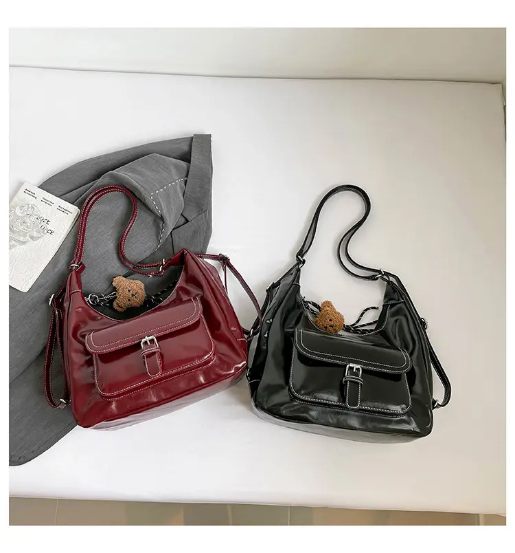 Retro Black Women's Shoulder Bag 2025 Autumn — feature 27