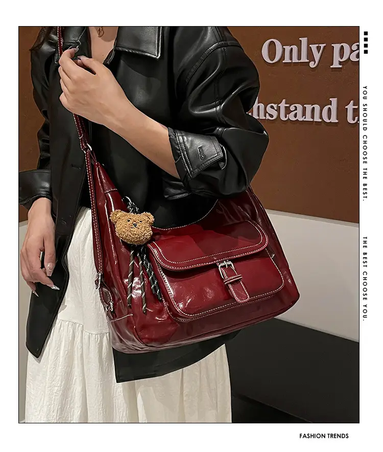 Retro Black Women's Shoulder Bag 2025 Autumn — feature 3
