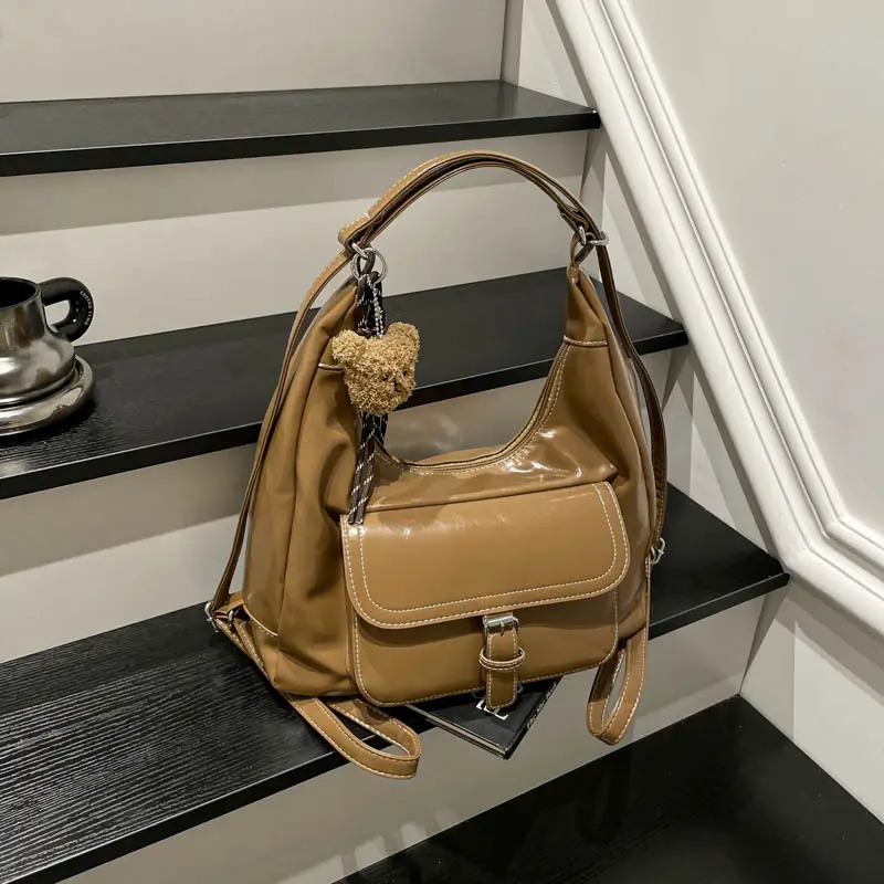 Retro Black Women's Shoulder Bag 2025 Autumn - Image 5