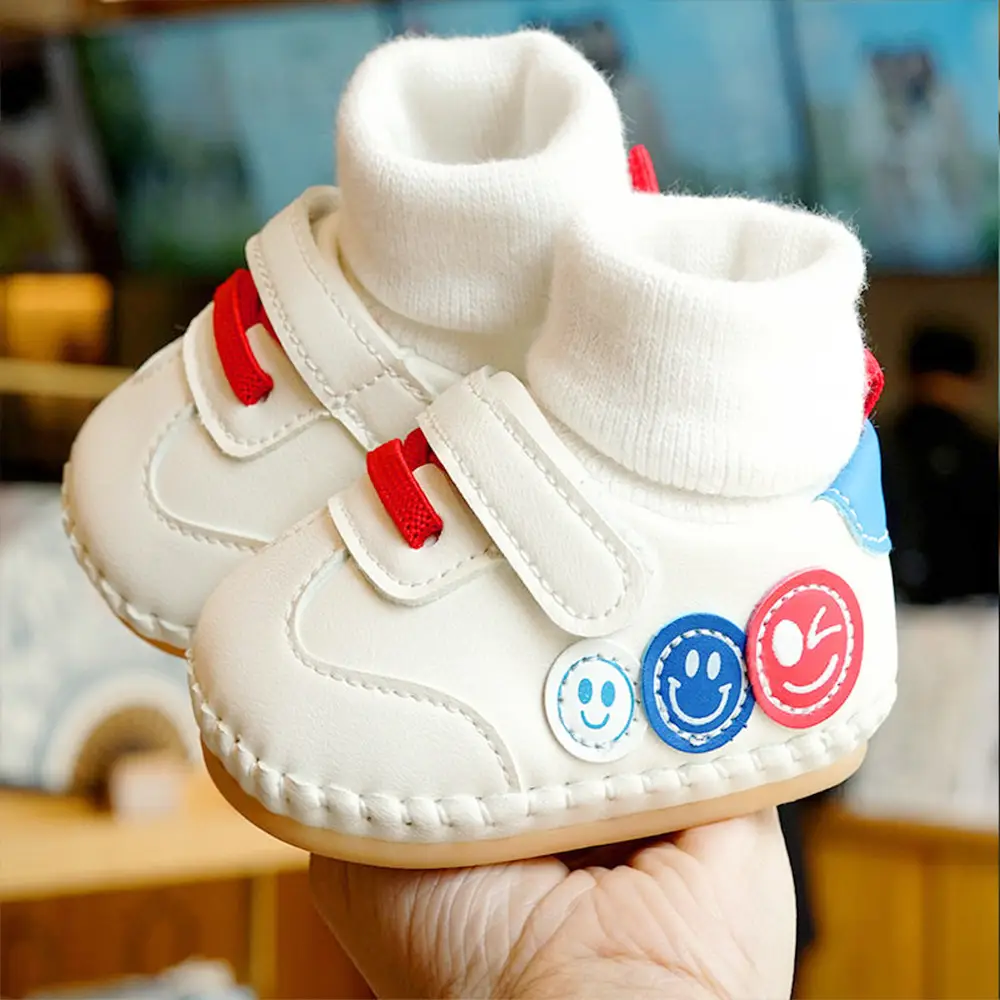 White Soft Sole Baby Shoes 0-1Yr Non-Slip
