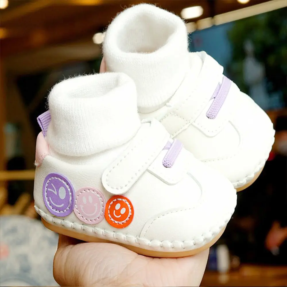 White Soft Sole Baby Shoes 0-1Yr Non-Slip