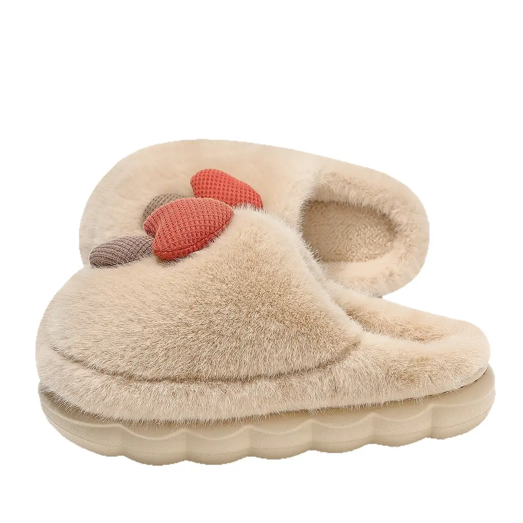 Women's Cotton Slippers for Autumn and Winter 2025 New Indoor and Outdoor Thick-Soled Warm Plush Postpartum Heel Cotton Shoes