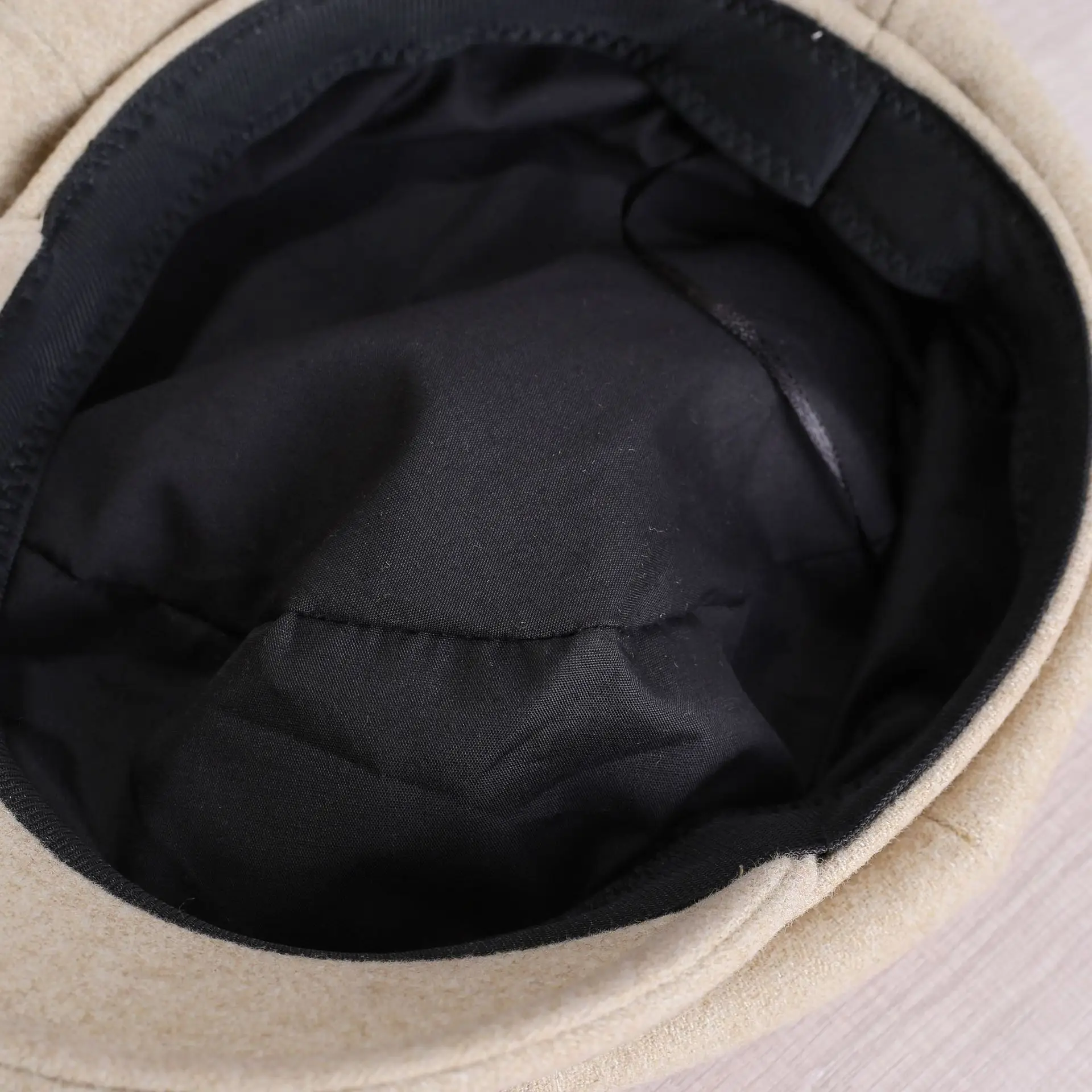 White Korean Style Octagonal Cap for Women & Men - Image 11