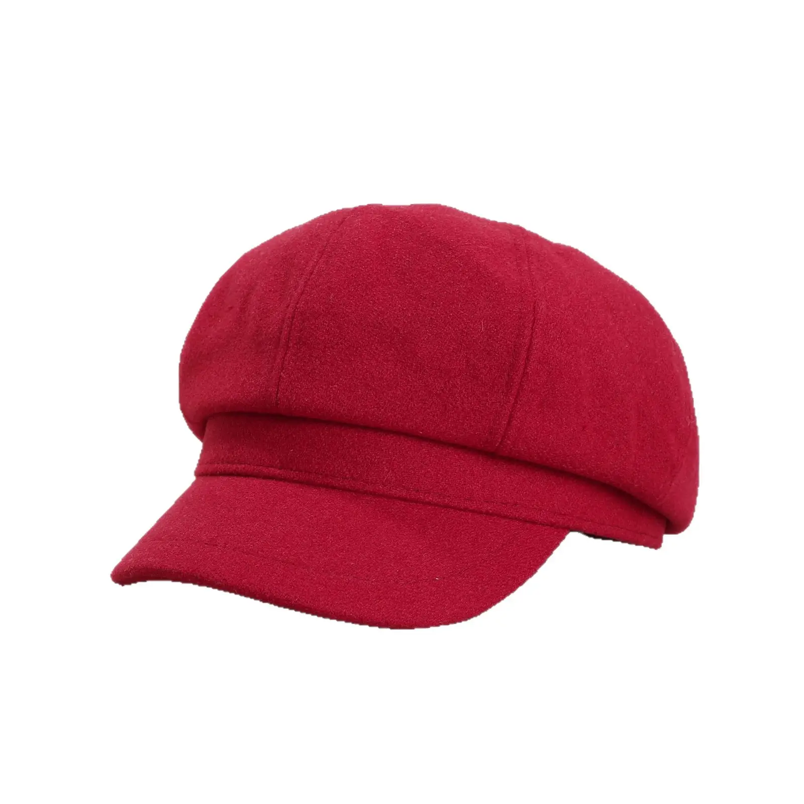 White Korean Style Octagonal Cap for Women & Men - Image 12