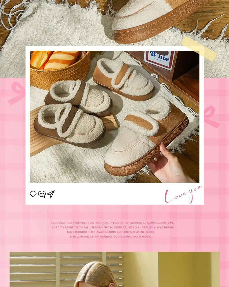 Girls Warm Cotton Loafers with Velcro Closure — feature 11