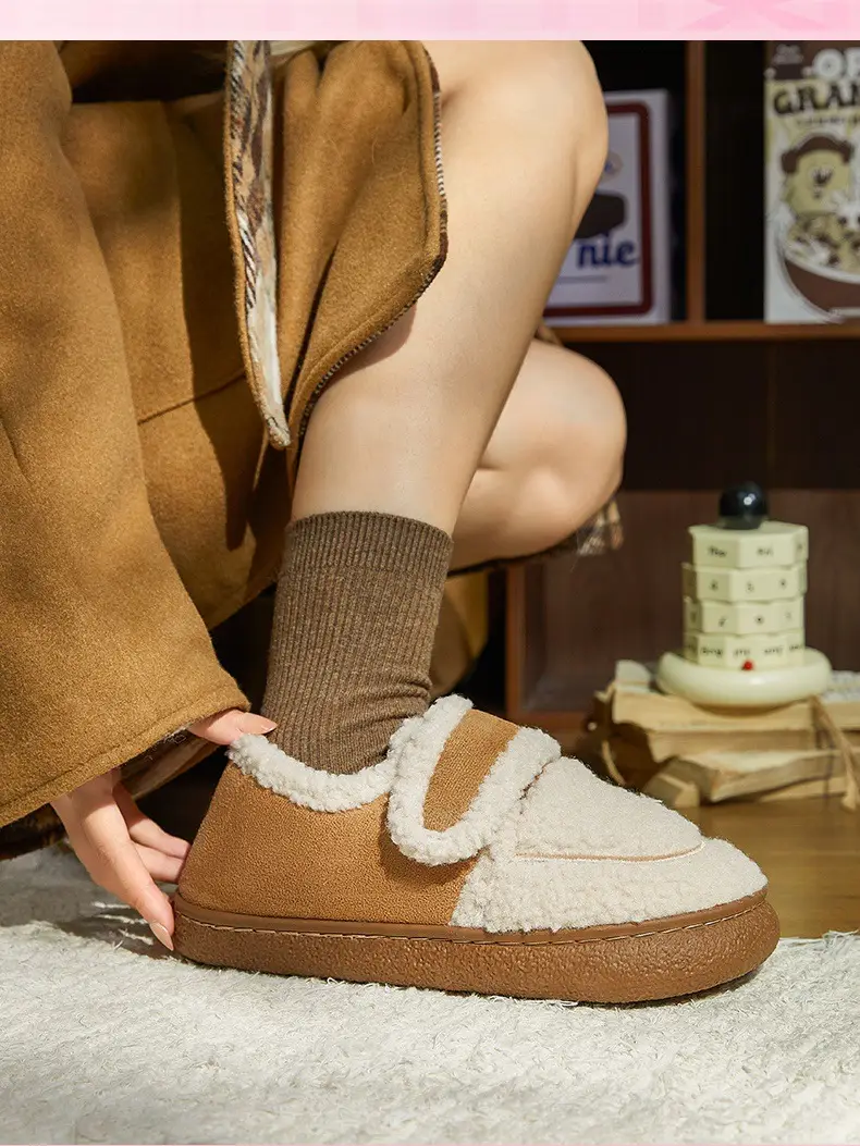Girls Warm Cotton Loafers with Velcro Closure — feature 15