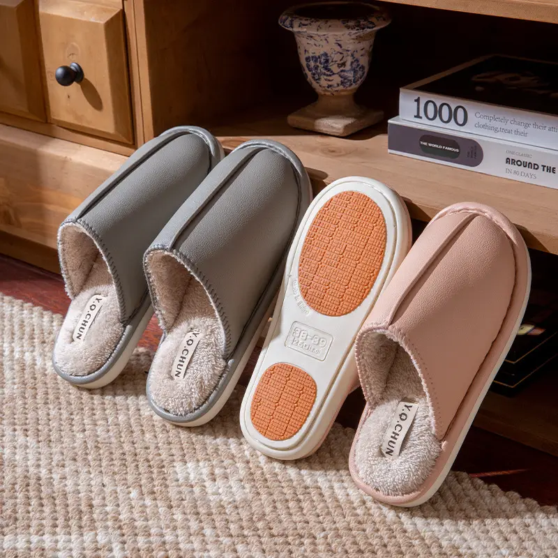 Silent Slippers Women Brown Cotton 2025 Indoor Use - Image 8