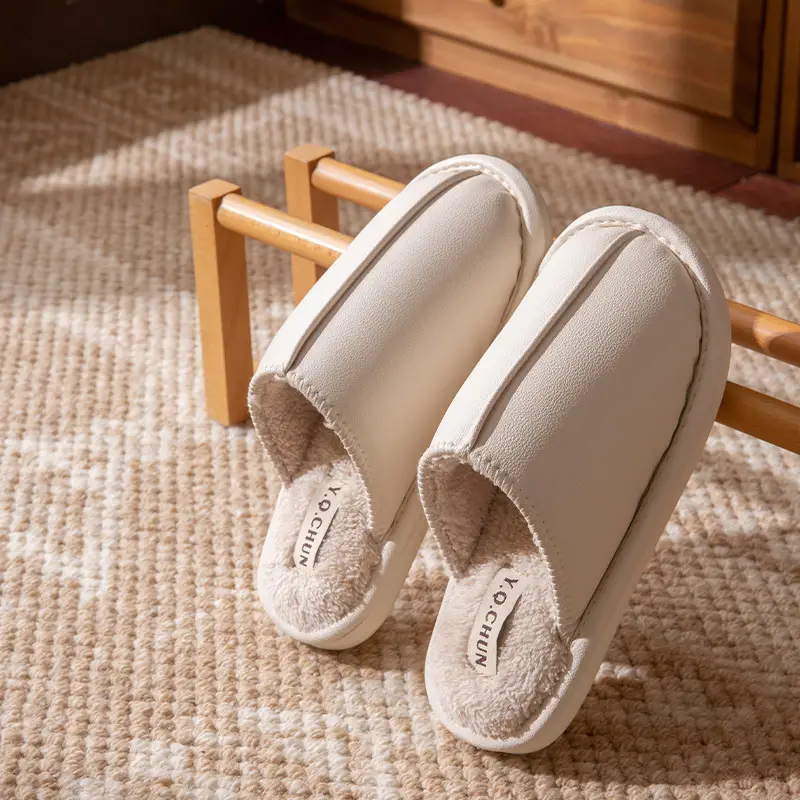 Silent Slippers Women Brown Cotton 2025 Indoor Use - Image 4