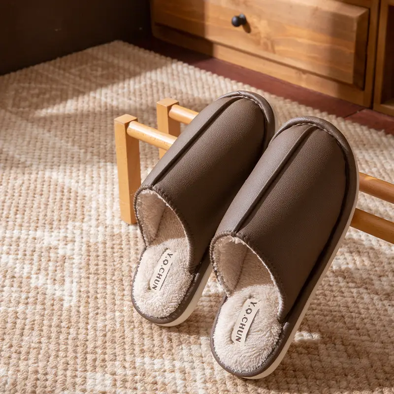 Silent Slippers Women Brown Cotton 2025 Indoor Use - Image 5