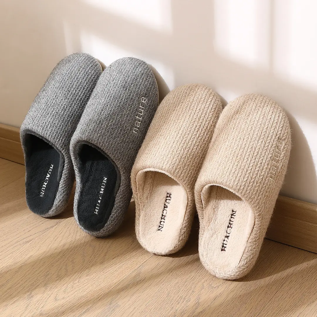 Cotton Slippers for Women, Autumn and Winter Indoor Home Non-Slip 2025 New Home Use Plus Plush Shoes for Women in Winter - Image 9