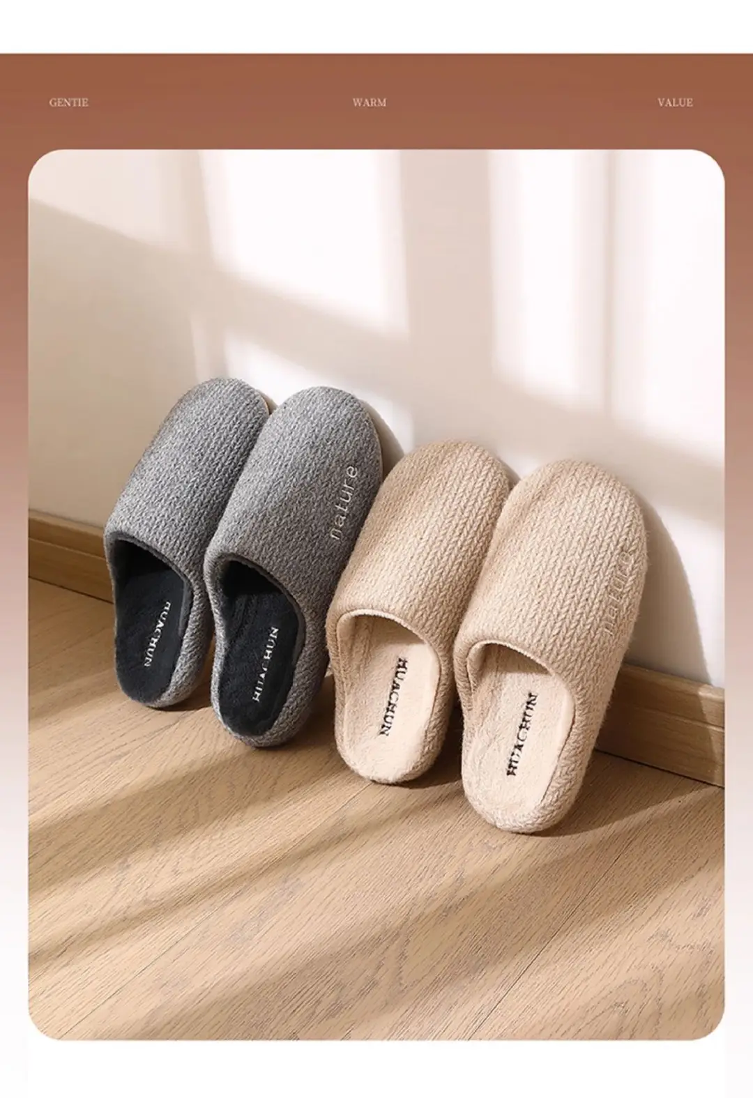 Cotton Slippers for Women, Autumn and Winter Indoor Home Non-Slip 2025 New Home Use Plus Plush Shoes for Women in Winter — feature 5