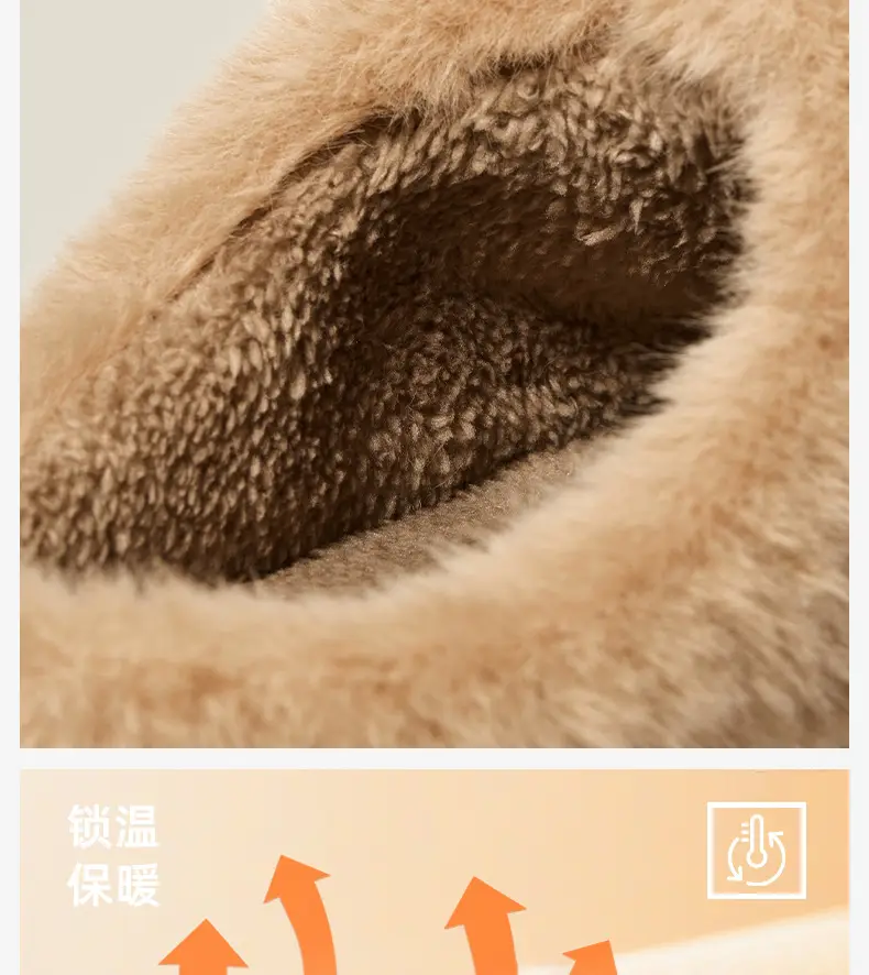 Tiktok Popular Bear-Shaped Cotton Slippers for Women, Autumn and Winter Home Warm Plush Slippers, Winter Indoor Home Plush Slippers — feature 11